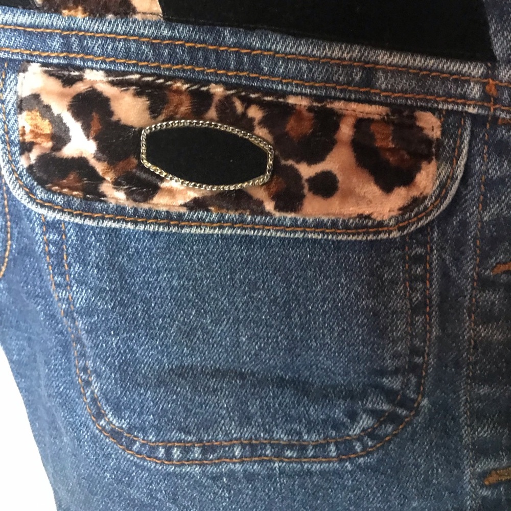 Leopard Print Denim Jacket - image 3